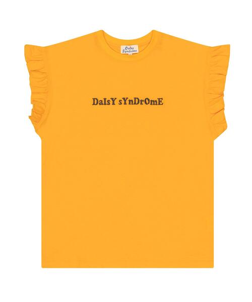 DAISY FRILL SLEEVELESS T-SHIRTS orange