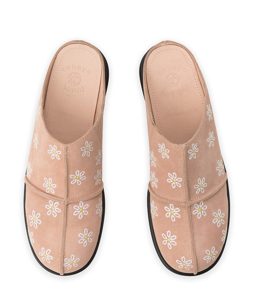 DAISY NEEDLE POINT MULE pink